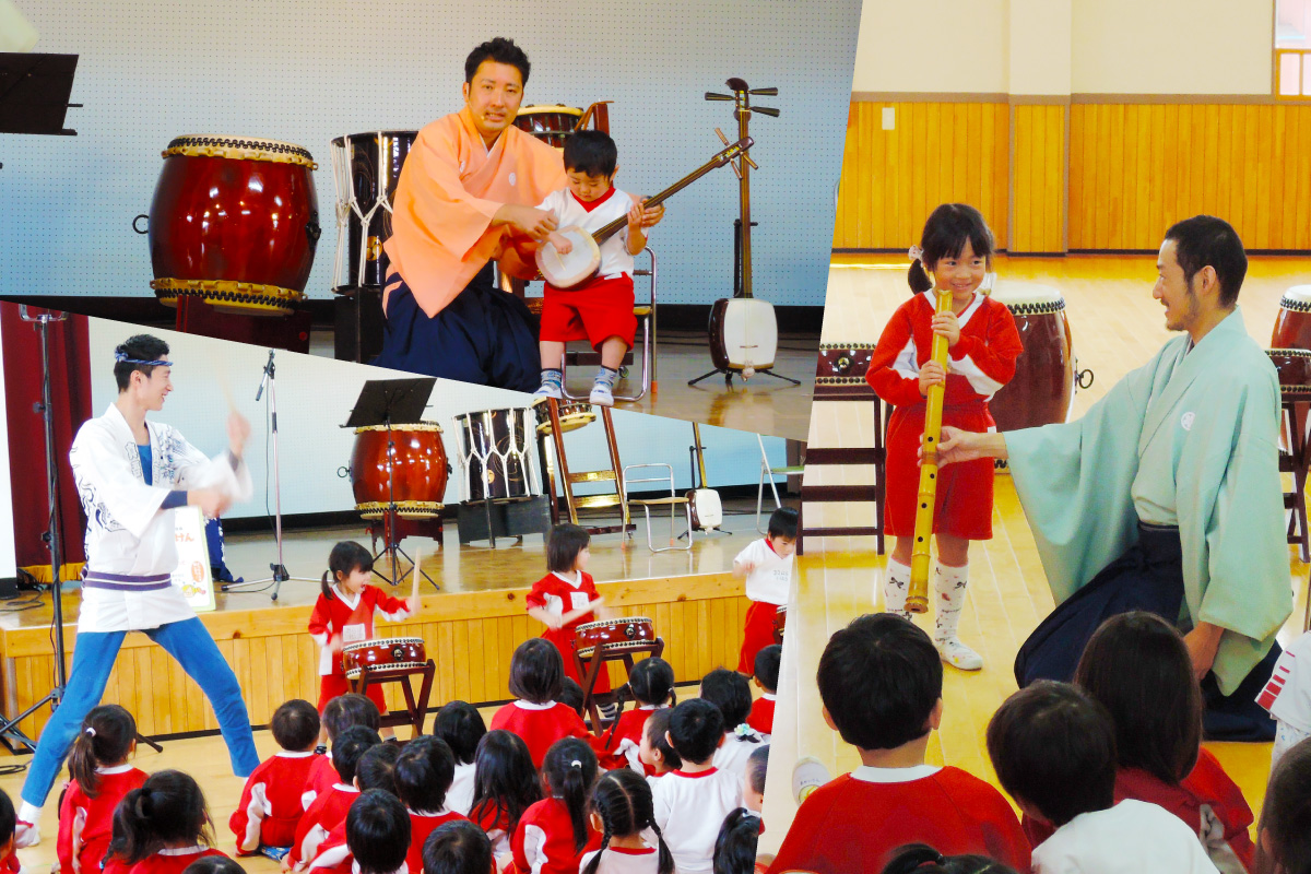 幼稚園・保育園の子供達も一緒に演奏